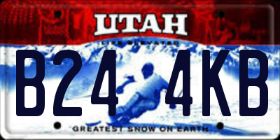 UT license plate B244KB