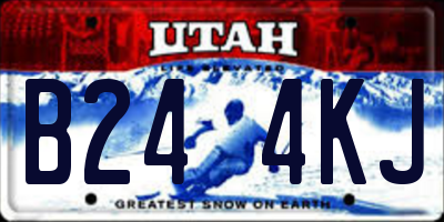 UT license plate B244KJ