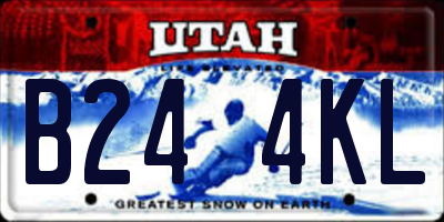 UT license plate B244KL