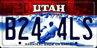 UT license plate B244LS