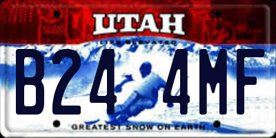 UT license plate B244MF