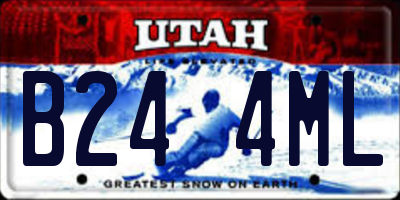 UT license plate B244ML