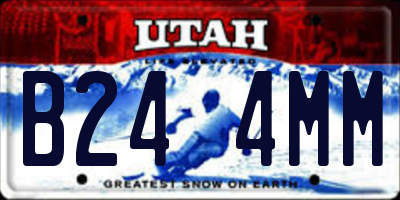 UT license plate B244MM