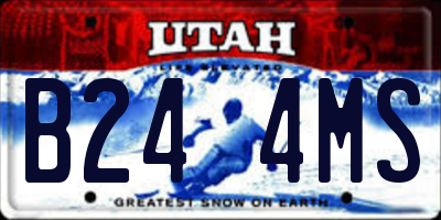 UT license plate B244MS