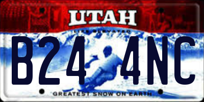 UT license plate B244NC