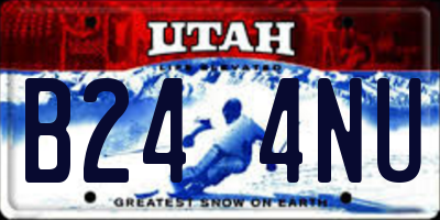 UT license plate B244NU
