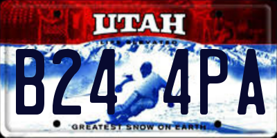 UT license plate B244PA