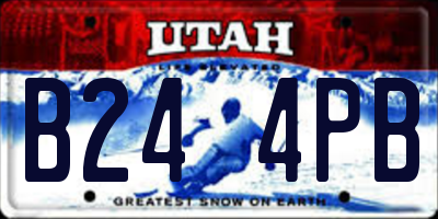 UT license plate B244PB
