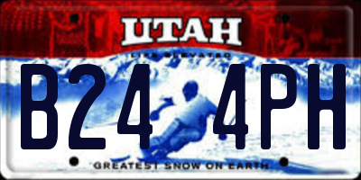 UT license plate B244PH
