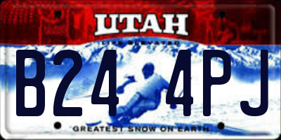 UT license plate B244PJ