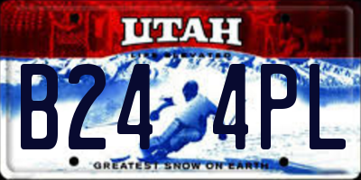 UT license plate B244PL