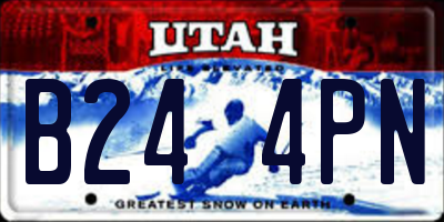 UT license plate B244PN
