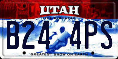 UT license plate B244PS