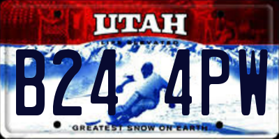 UT license plate B244PW