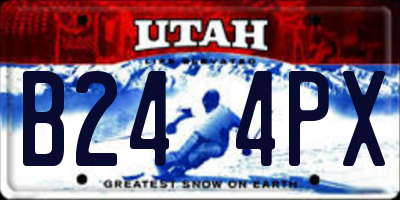UT license plate B244PX