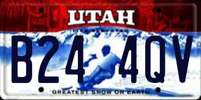UT license plate B244QV