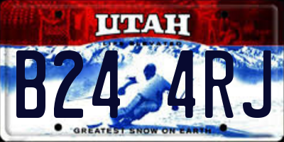 UT license plate B244RJ