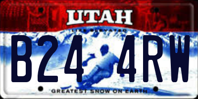 UT license plate B244RW