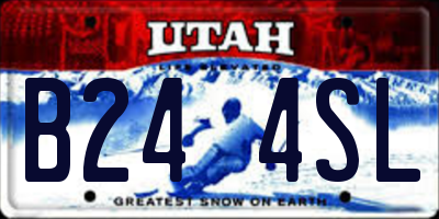 UT license plate B244SL