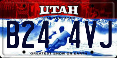 UT license plate B244VJ