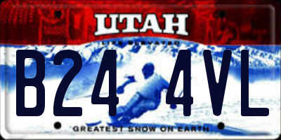 UT license plate B244VL