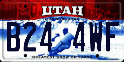 UT license plate B244WF