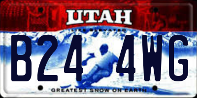 UT license plate B244WG