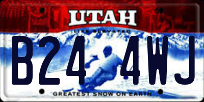 UT license plate B244WJ