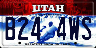 UT license plate B244WS