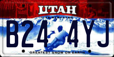 UT license plate B244YJ