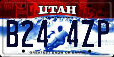 UT license plate B244ZP