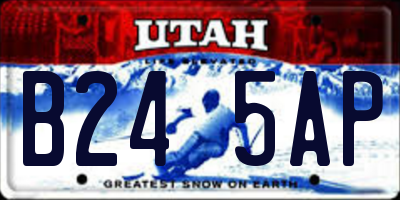 UT license plate B245AP