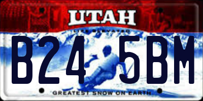 UT license plate B245BM