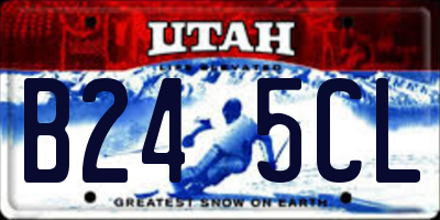 UT license plate B245CL