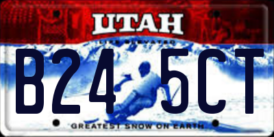 UT license plate B245CT