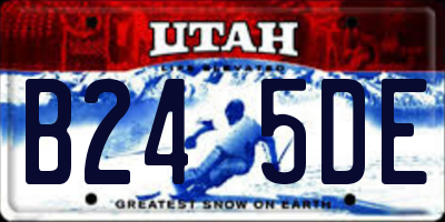 UT license plate B245DE