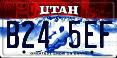 UT license plate B245EF