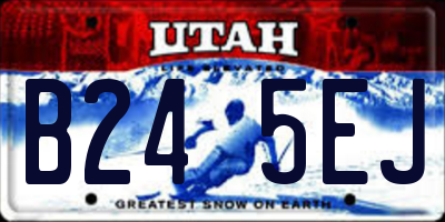 UT license plate B245EJ