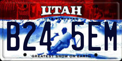 UT license plate B245EM