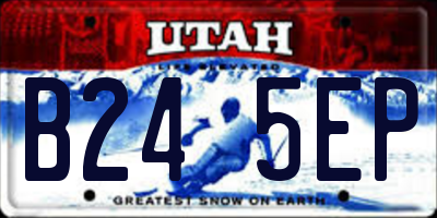 UT license plate B245EP