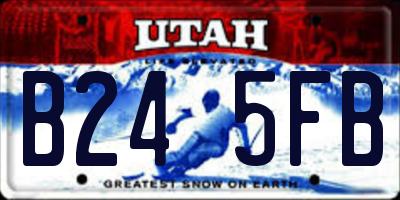 UT license plate B245FB