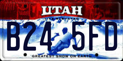 UT license plate B245FD