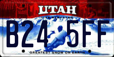UT license plate B245FF
