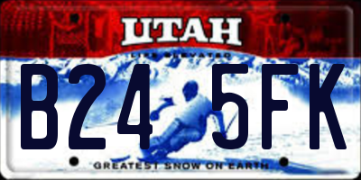 UT license plate B245FK