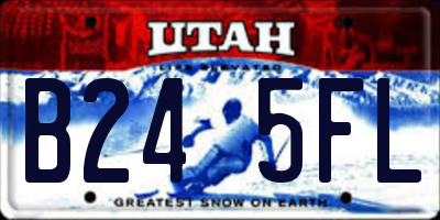 UT license plate B245FL