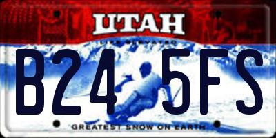 UT license plate B245FS
