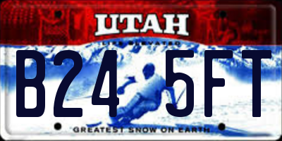UT license plate B245FT