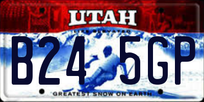 UT license plate B245GP
