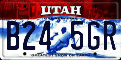 UT license plate B245GR