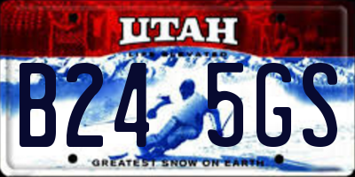 UT license plate B245GS